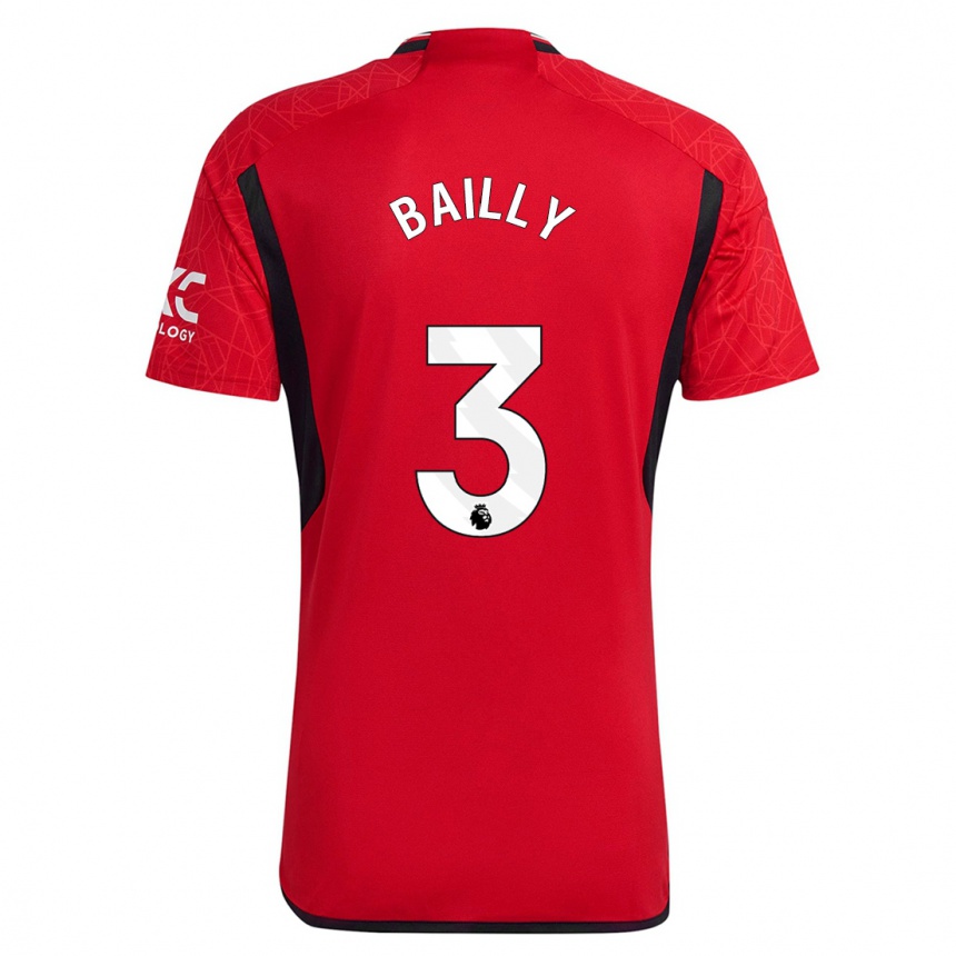 Kids  Eric Bailly #3 Red Home Jersey 2023/24 T-Shirt Canada