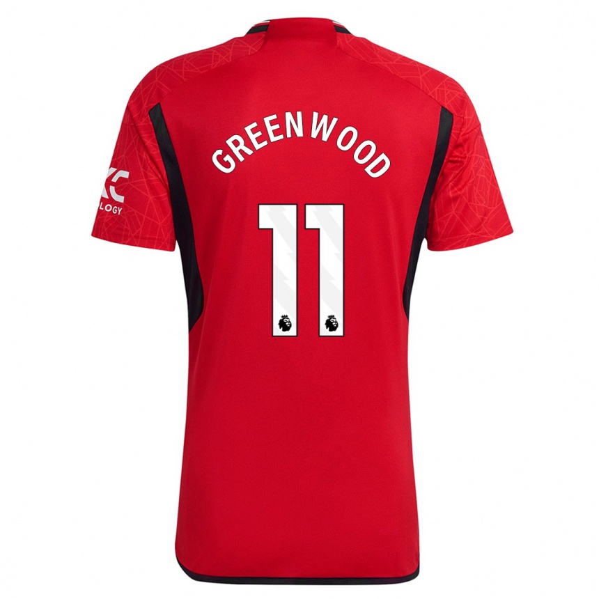 Kids  Mason Greenwood #11 Red Home Jersey 2023/24 T-Shirt Canada