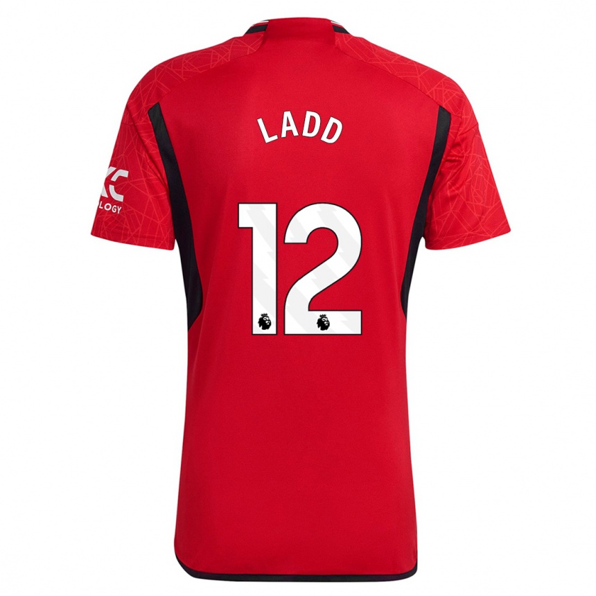 Kids Hayley Ladd #12 Red Home Jersey 2023/24 T-Shirt Canada