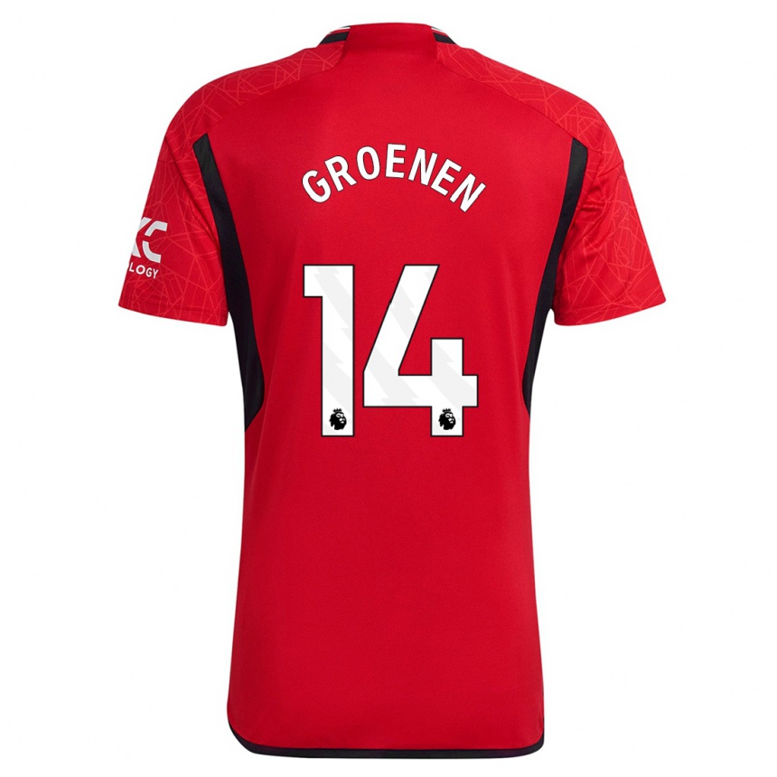 Kids  Jackie Groenen #14 Red Home Jersey 2023/24 T-Shirt Canada