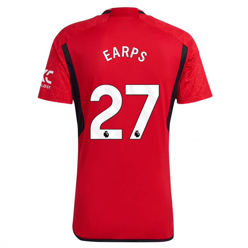 Kids  Mary Earps #27 Red Home Jersey 2023/24 T-Shirt Canada