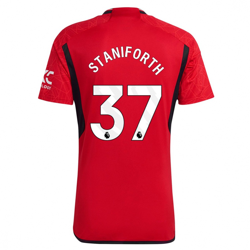 Kids  Lucy Staniforth #37 Red Home Jersey 2023/24 T-Shirt Canada