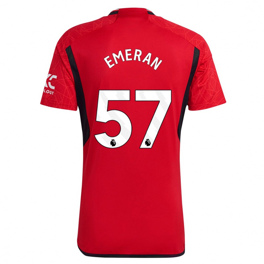 Kids  Noam Emeran #57 Red Home Jersey 2023/24 T-Shirt Canada