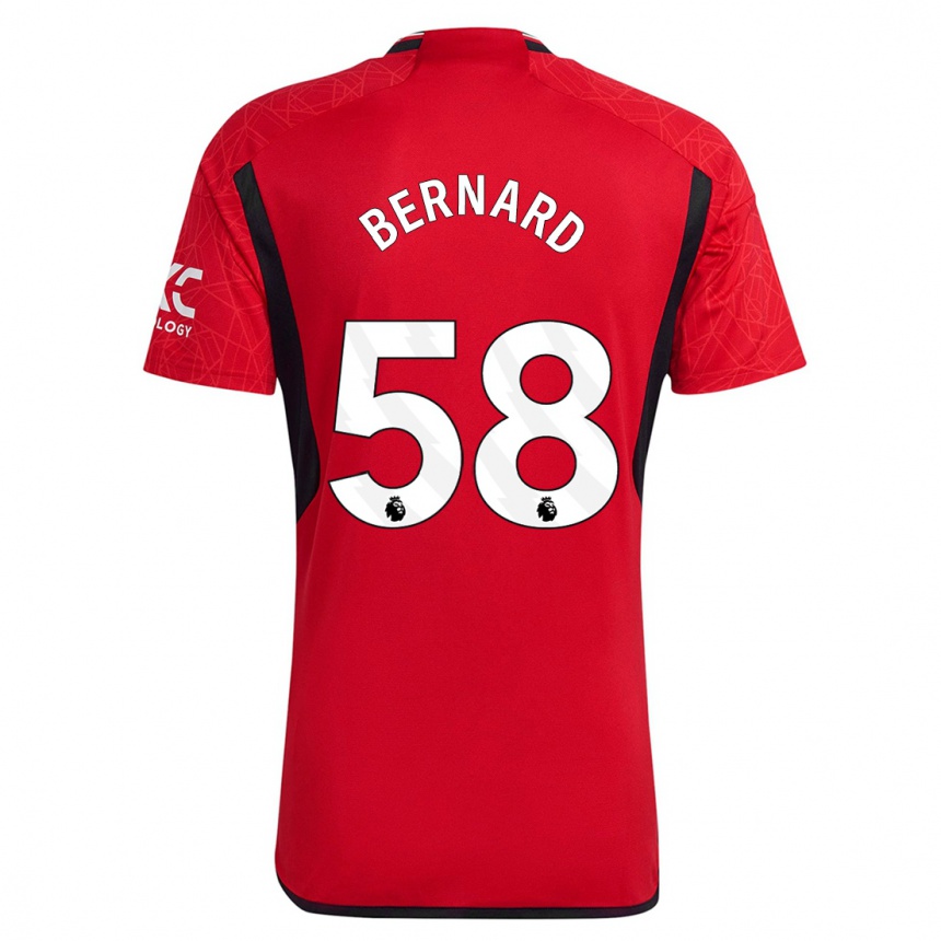 Kids  Bernard #58 Red Home Jersey 2023/24 T-Shirt Canada