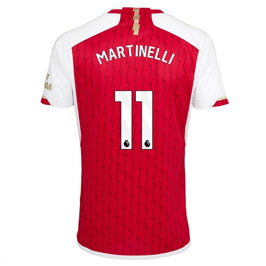 Enfant Football Maillot Gabriel Martinelli #11 Rouge Tenues Domicile 2023/24 Canada