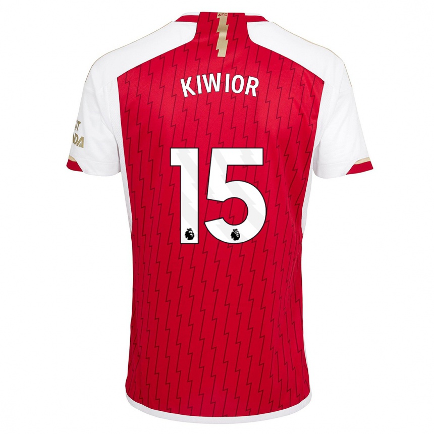 Enfant Football Maillot Jakub Kiwior #15 Rouge Tenues Domicile 2023/24 Canada