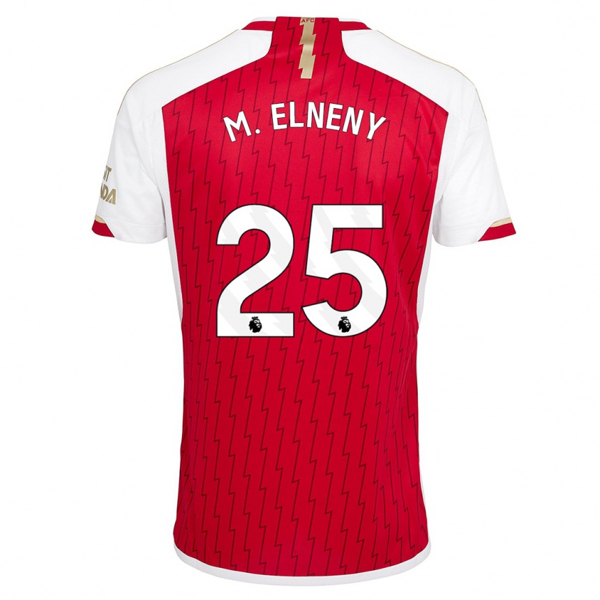 Kids Mohamed Elneny #25 Red Home Jersey 2023/24 T-Shirt Canada