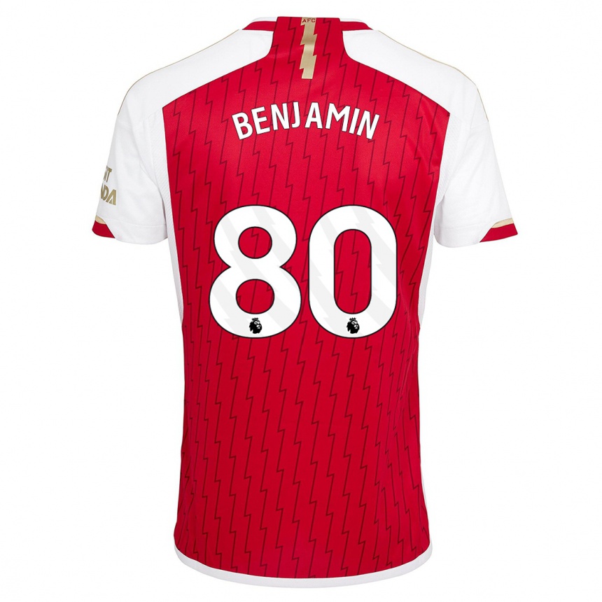 Enfant Football Maillot Omari Benjamin #80 Rouge Tenues Domicile 2023/24 Canada