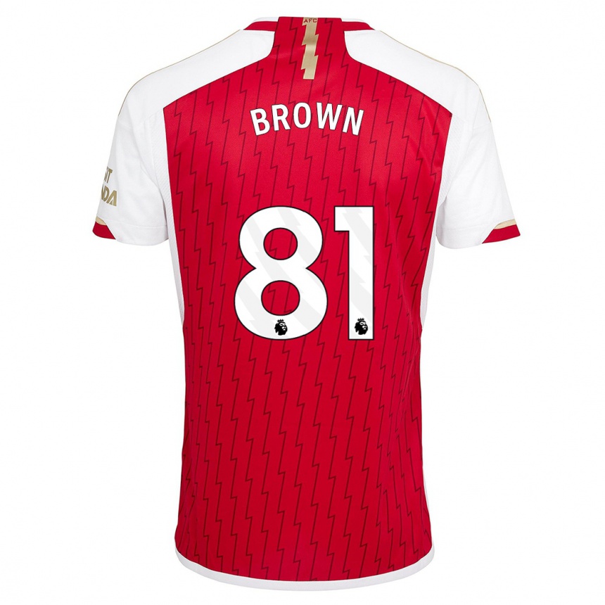 Kids Luis Brown #81 Red Home Jersey 2023/24 T-Shirt Canada