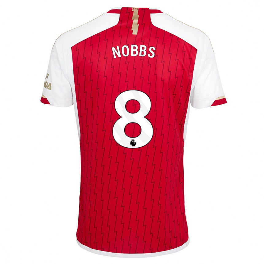 Kids  Nobbs #8 Red Home Jersey 2023/24 T-Shirt Canada