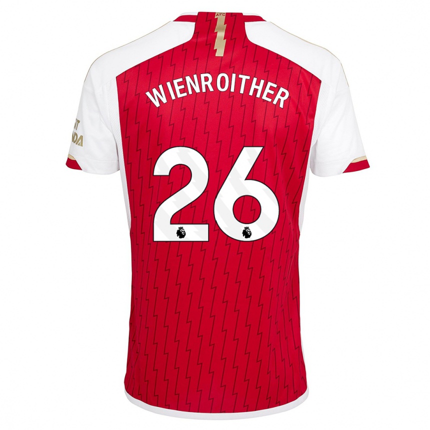 Enfant Football Maillot Laura Wienroither #26 Rouge Tenues Domicile 2023/24 Canada