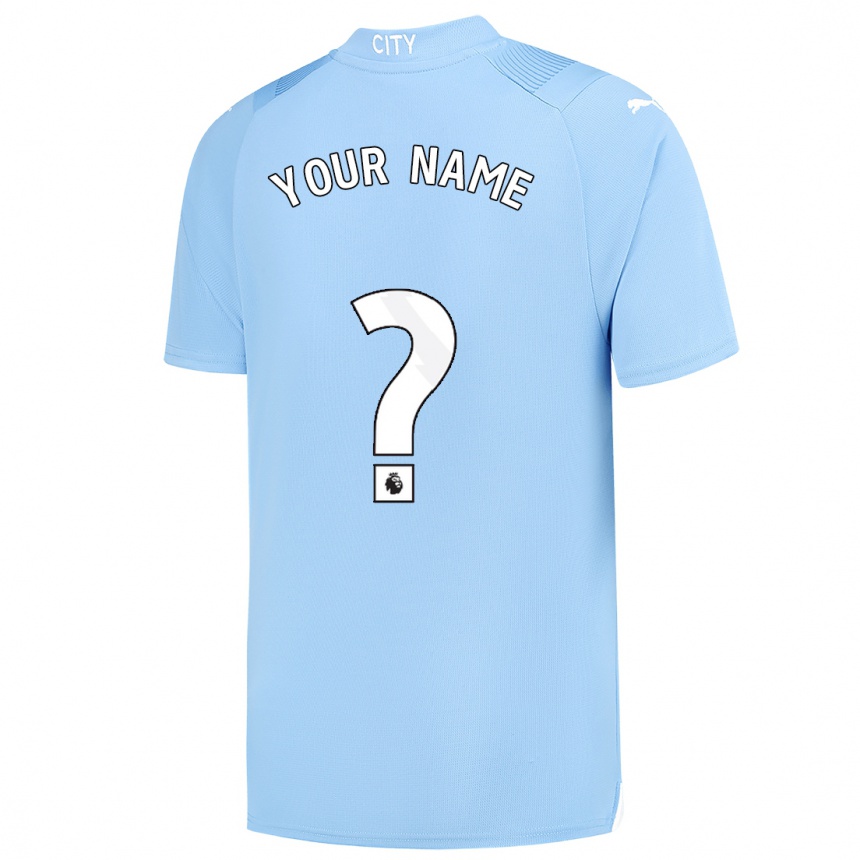 Kids  Your Name #0 Light Blue Home Jersey 2023/24 T-Shirt Canada