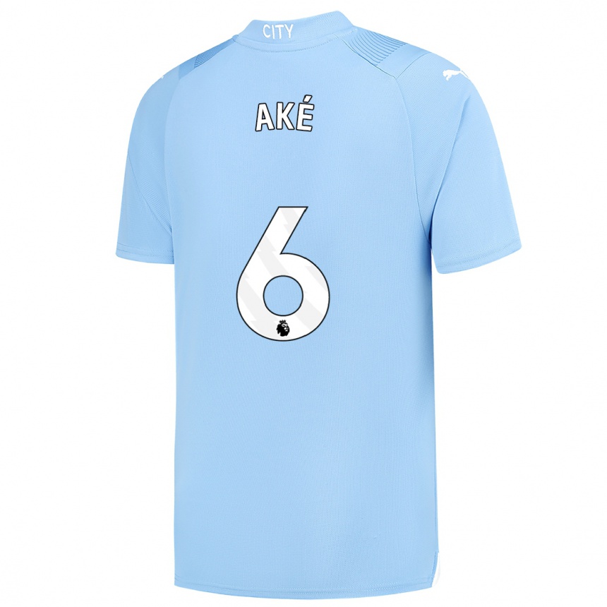 Enfant Football Maillot Nathan Ake #6 Bleu Clair Tenues Domicile 2023/24 Canada