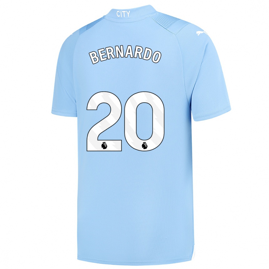 Kids  Bernardo Silva #20 Light Blue Home Jersey 2023/24 T-Shirt Canada