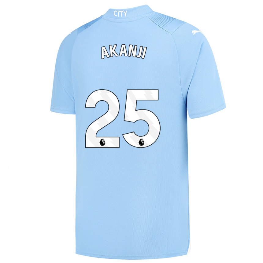 Kids Manuel Akanji #25 Light Blue Home Jersey 2023/24 T-Shirt Canada