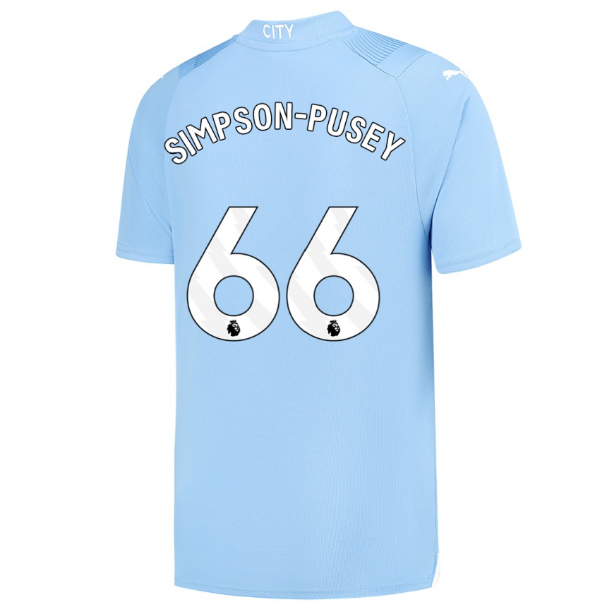 Kids Jahmai Simpson-Pusey #66 Light Blue Home Jersey 2023/24 T-Shirt Canada