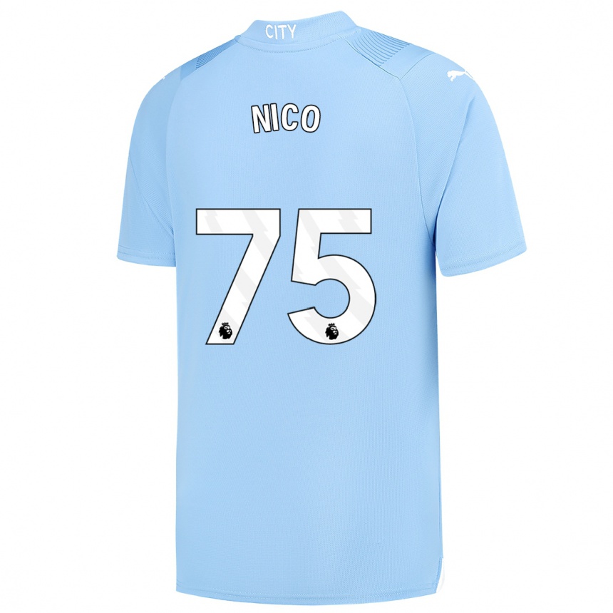 Kids  Nico O'reilly #75 Light Blue Home Jersey 2023/24 T-Shirt Canada