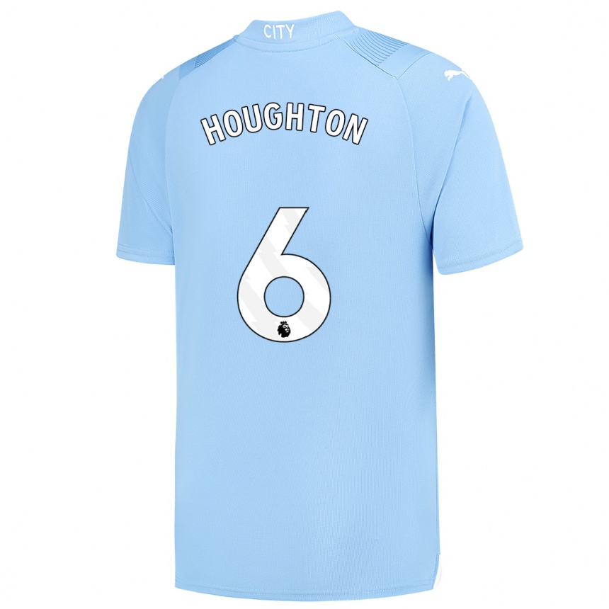 Enfant Football Maillot Steph Houghton #6 Bleu Clair Tenues Domicile 2023/24 Canada