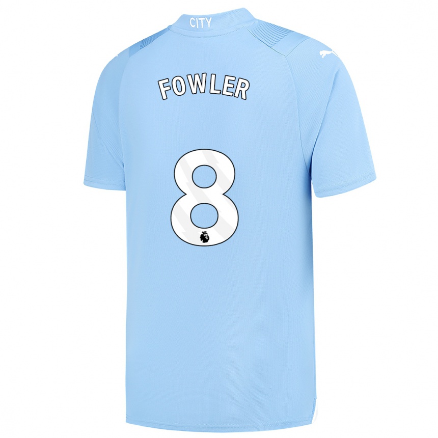 Kids  Mary Fowler #8 Light Blue Home Jersey 2023/24 T-Shirt Canada