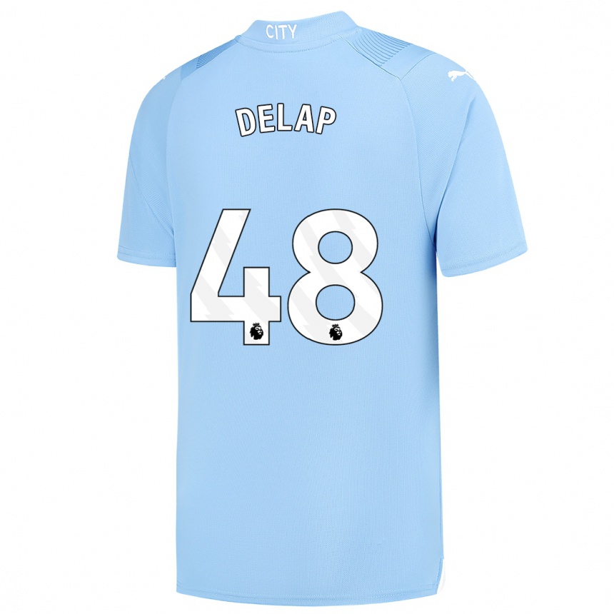 Enfant Football Maillot Liam Delap #48 Bleu Clair Tenues Domicile 2023/24 Canada