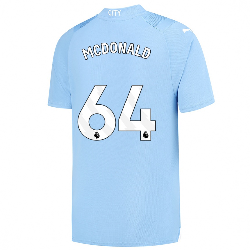 Enfant Football Maillot Rowan Mcdonald #64 Bleu Clair Tenues Domicile 2023/24 Canada