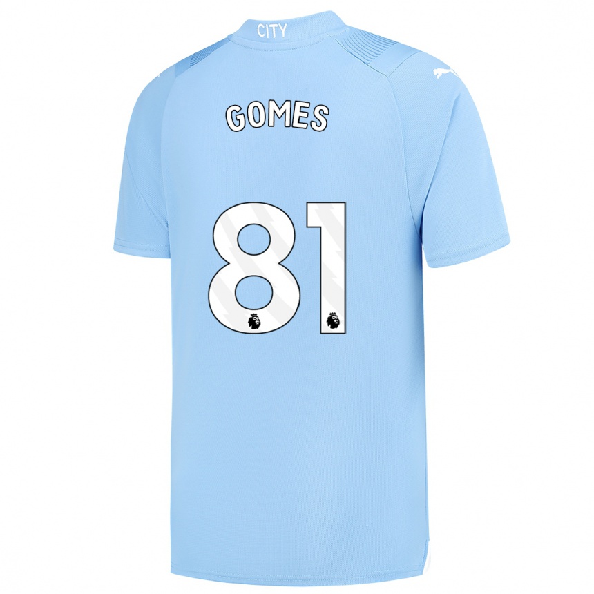 Kids  Claudio Gomes #81 Light Blue Home Jersey 2023/24 T-Shirt Canada