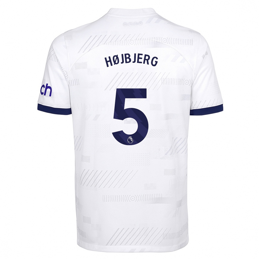 Enfant Football Maillot Pierre Emile Hojbjerg #5 Blanc Tenues Domicile 2023/24 Canada