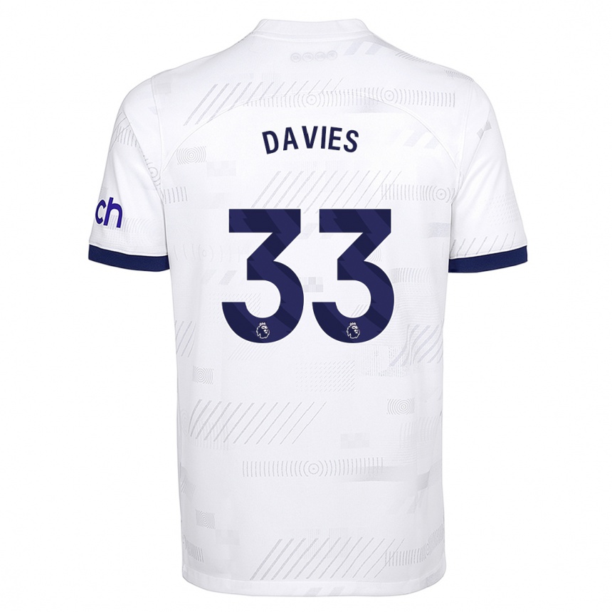 Kids  Ben Davies #33 White Home Jersey 2023/24 T-Shirt Canada