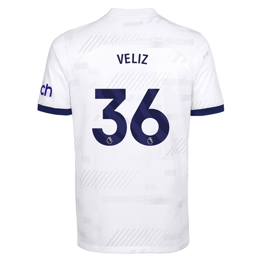 Enfant Football Maillot Alejo Véliz #36 Blanc Tenues Domicile 2023/24 Canada