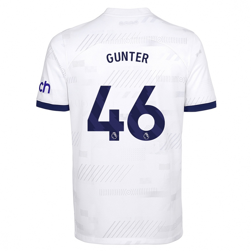 Kids Luca Gunter #46 White Home Jersey 2023/24 T-Shirt Canada