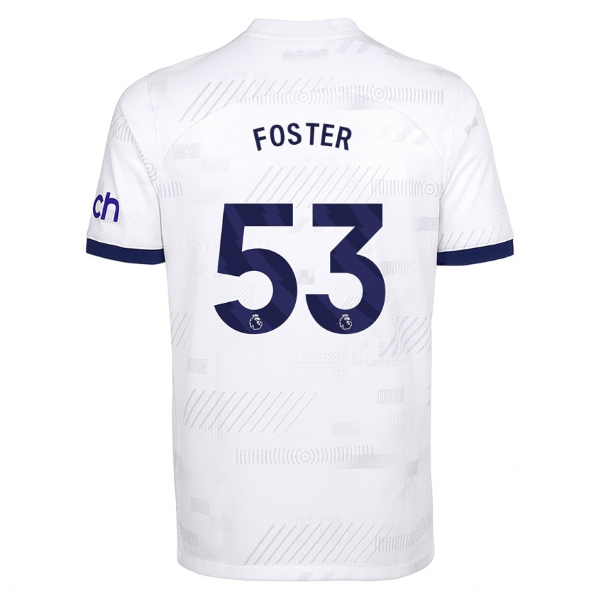 Kids  Brooklyn Lyons Foster #53 White Home Jersey 2023/24 T-Shirt Canada