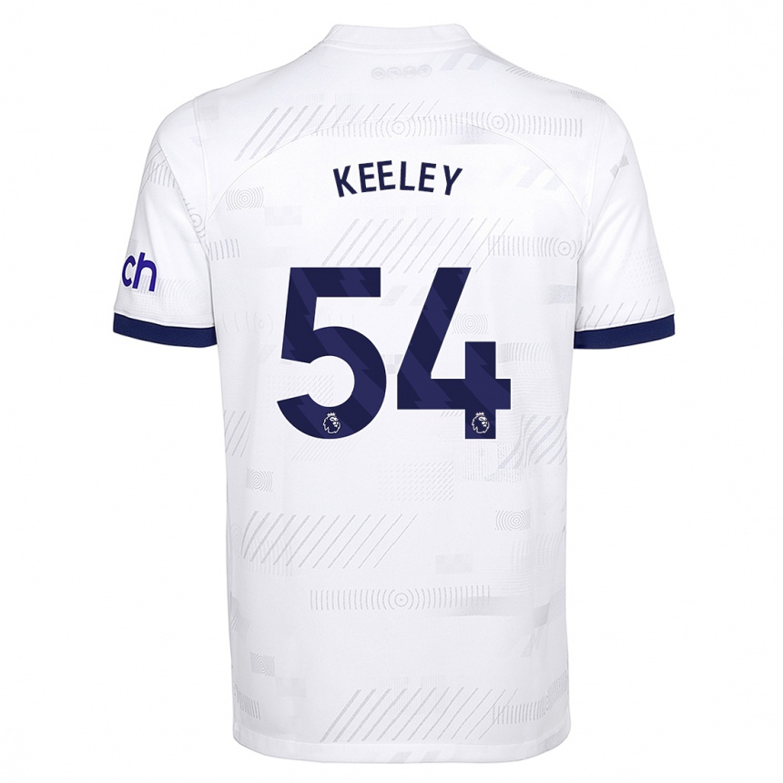 Kids Josh Keeley #54 White Home Jersey 2023/24 T-Shirt Canada