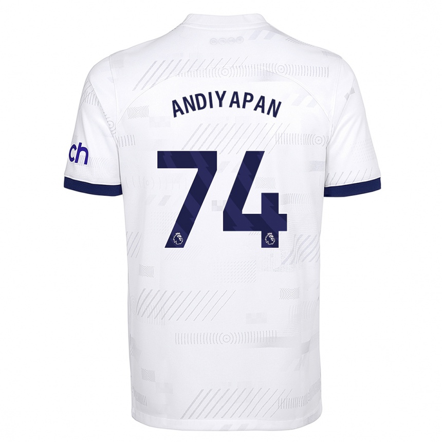 Enfant Football Maillot William Andiyapan #74 Blanc Tenues Domicile 2023/24 Canada