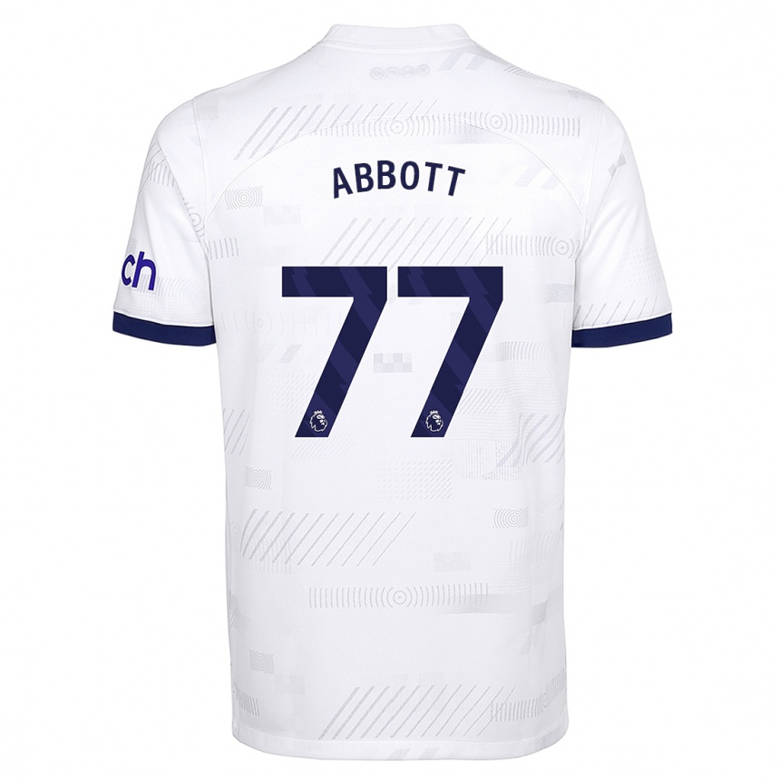 Kids  George Abbott #77 White Home Jersey 2023/24 T-Shirt Canada