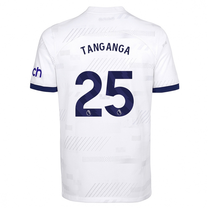 Kids Japhet Tanganga #25 White Home Jersey 2023/24 T-Shirt Canada