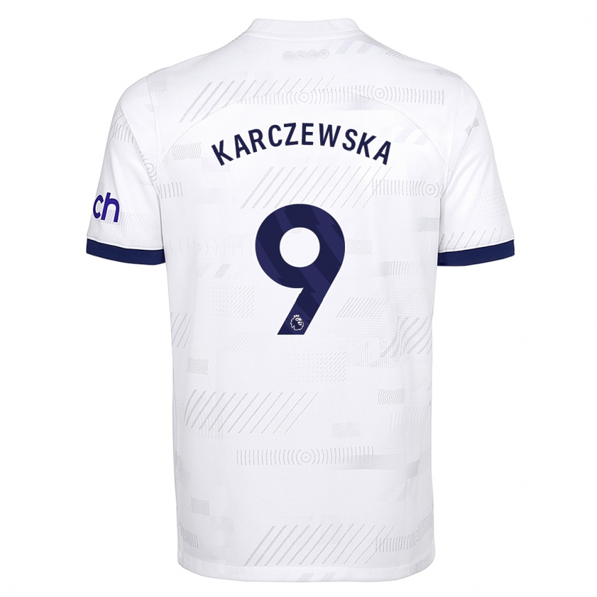 Kids Nikola Karczewska #9 White Home Jersey 2023/24 T-Shirt Canada