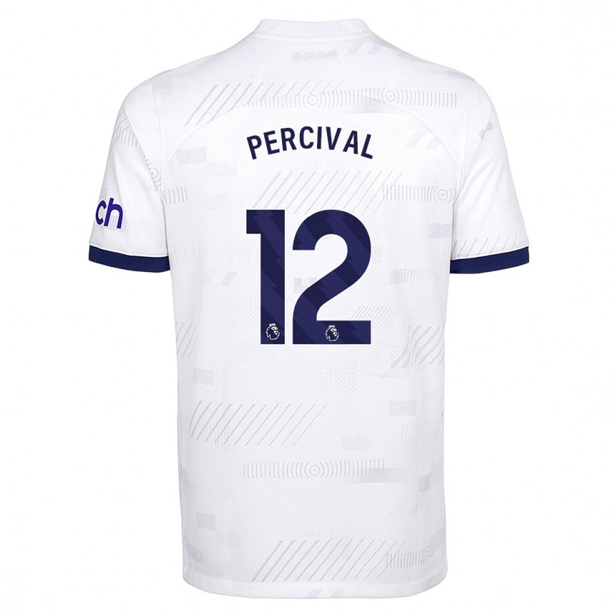 Enfant Football Maillot Ria Percival #12 Blanc Tenues Domicile 2023/24 Canada