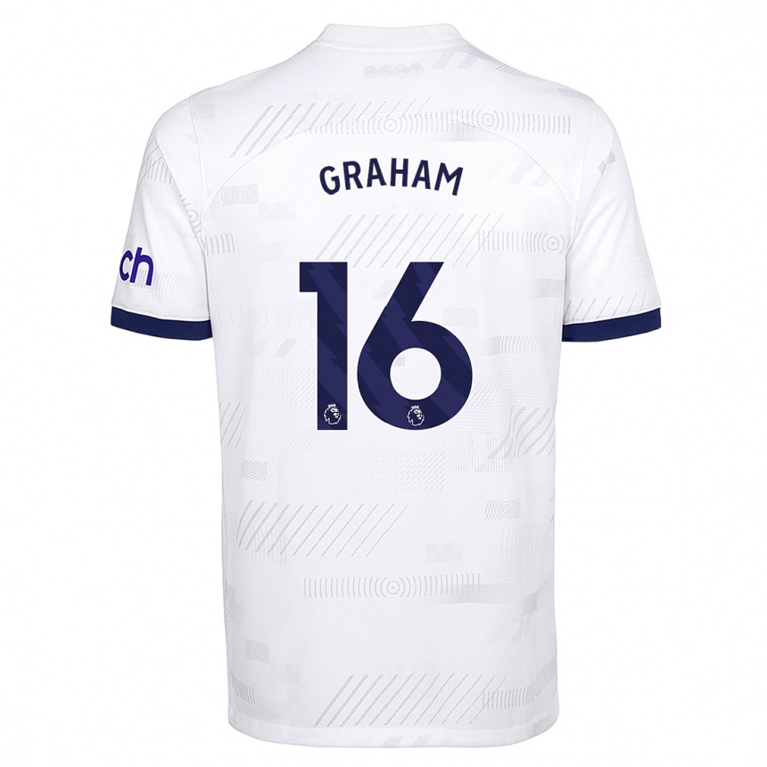 Kids Kit Graham #16 White Home Jersey 2023/24 T-Shirt Canada