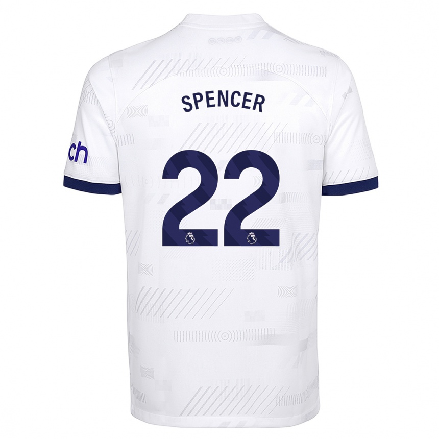 Enfant Football Maillot Rebecca Spencer #22 Blanc Tenues Domicile 2023/24 Canada