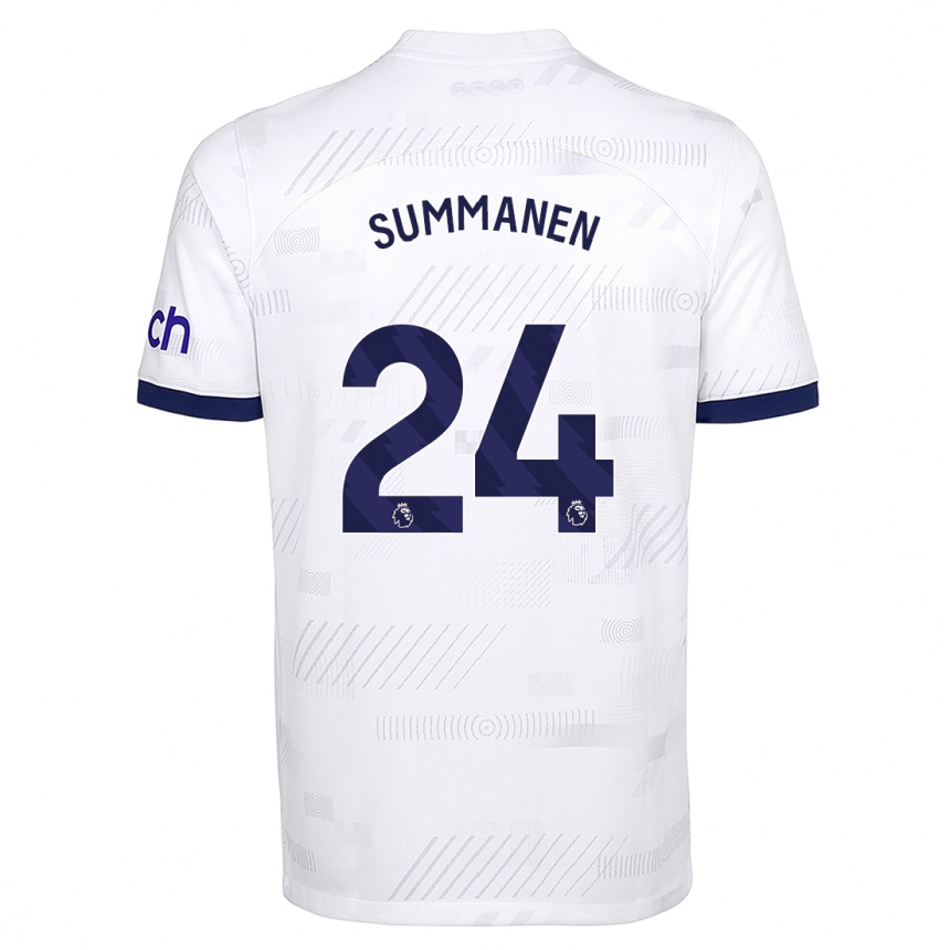 Enfant Football Maillot Eveliina Summanen #24 Blanc Tenues Domicile 2023/24 Canada