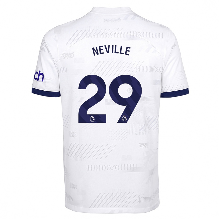 Enfant Football Maillot Ashleigh Neville #29 Blanc Tenues Domicile 2023/24 Canada