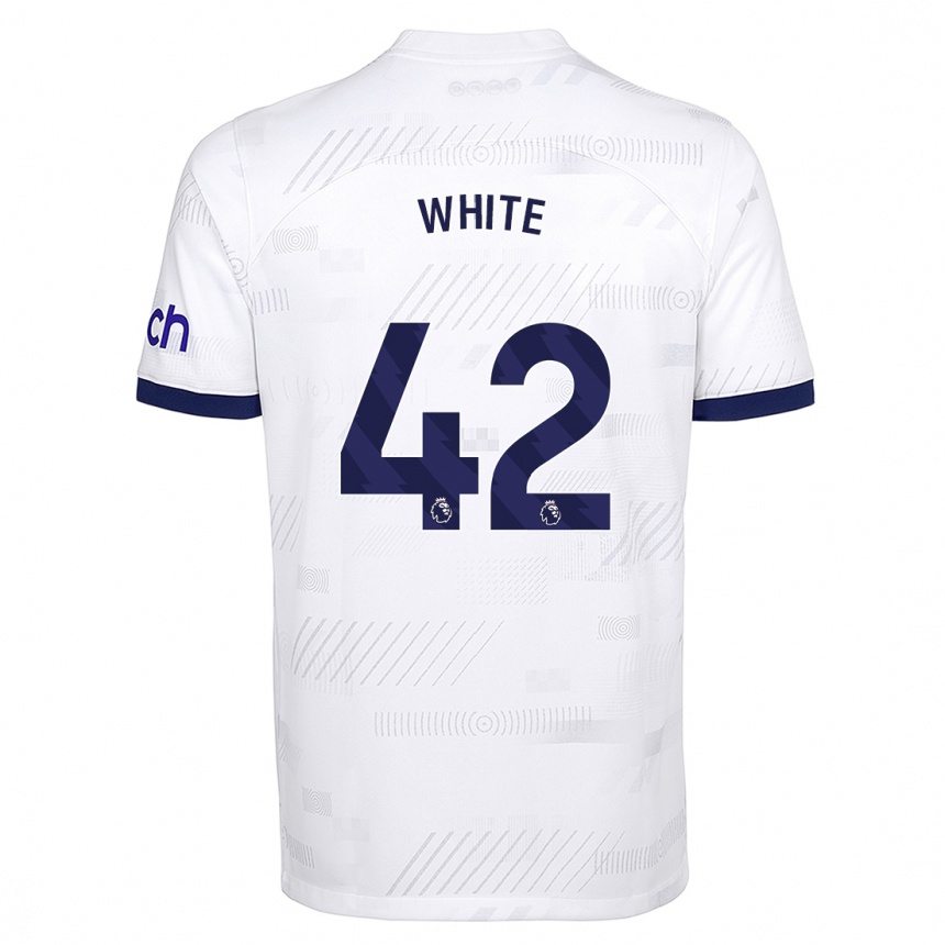 Kids Harvey White #42 White Home Jersey 2023/24 T-Shirt Canada