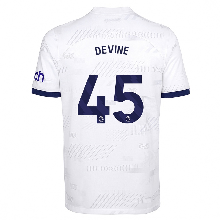 Enfant Football Maillot Alfie Devine #45 Blanc Tenues Domicile 2023/24 Canada