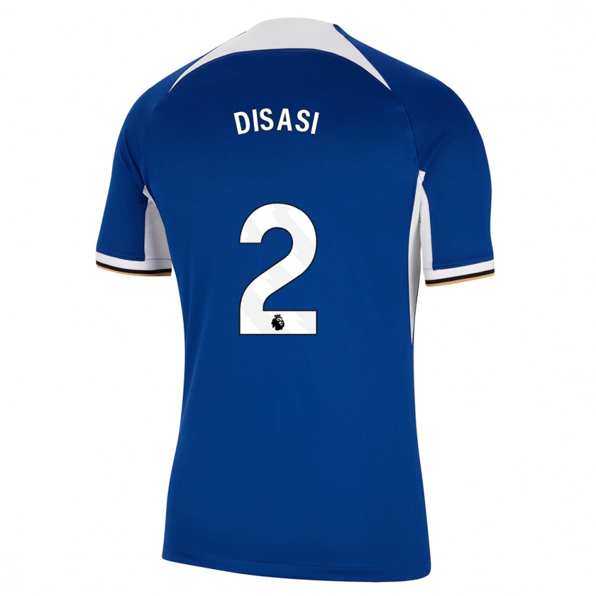 Kids  Axel Disasi #2 Blue Home Jersey 2023/24 T-Shirt Canada