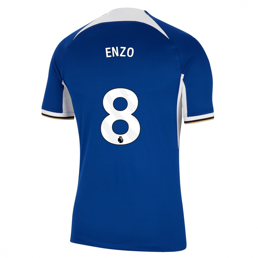 Kids Enzo Fernández #8 Blue Home Jersey 2023/24 T-Shirt Canada