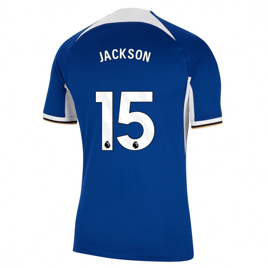 Enfant Football Maillot Nicolas Jackson #15 Bleu Tenues Domicile 2023/24 Canada