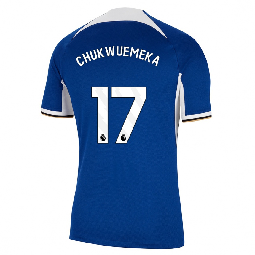 Kids Carney Chukwuemeka #17 Blue Home Jersey 2023/24 T-Shirt Canada