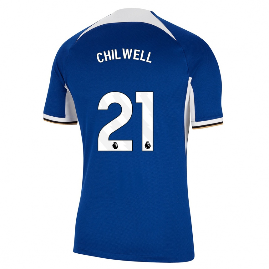 Kids  Ben Chilwell #21 Blue Home Jersey 2023/24 T-Shirt Canada