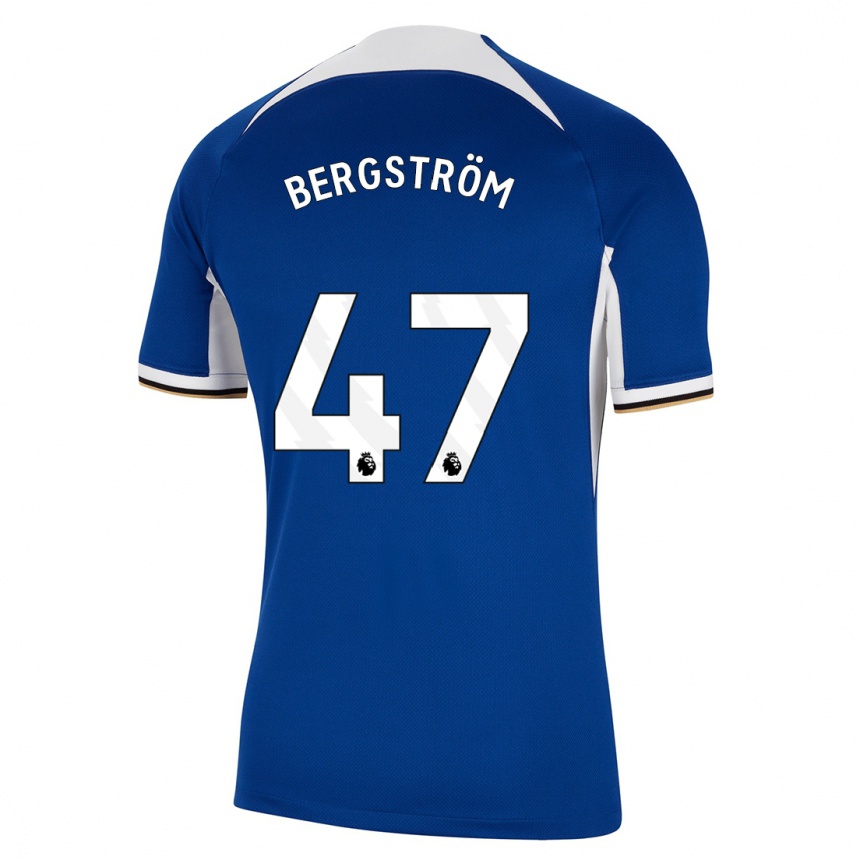 Kids  Lucas Bergström #47 Blue Home Jersey 2023/24 T-Shirt Canada