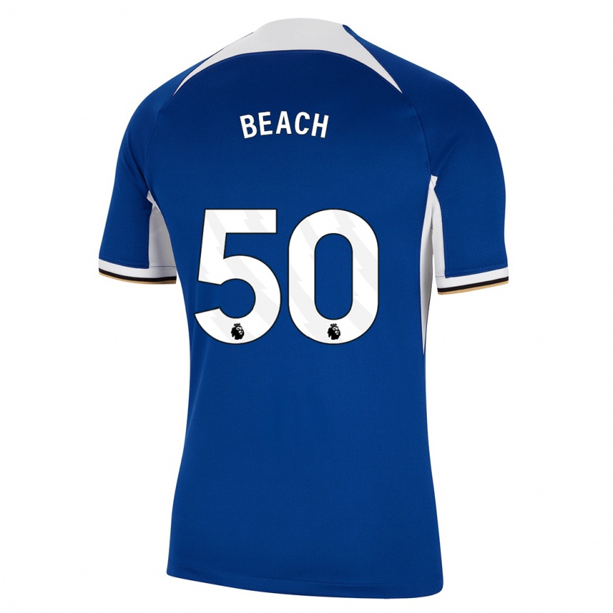 Kids Eddie Beach #50 Blue Home Jersey 2023/24 T-Shirt Canada